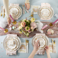 Thumbnail for Boho Rainbow Baby 62 Piece Party Tableware Set (16 Guests) Alternate Image 3, Kate Aspen | Tableware