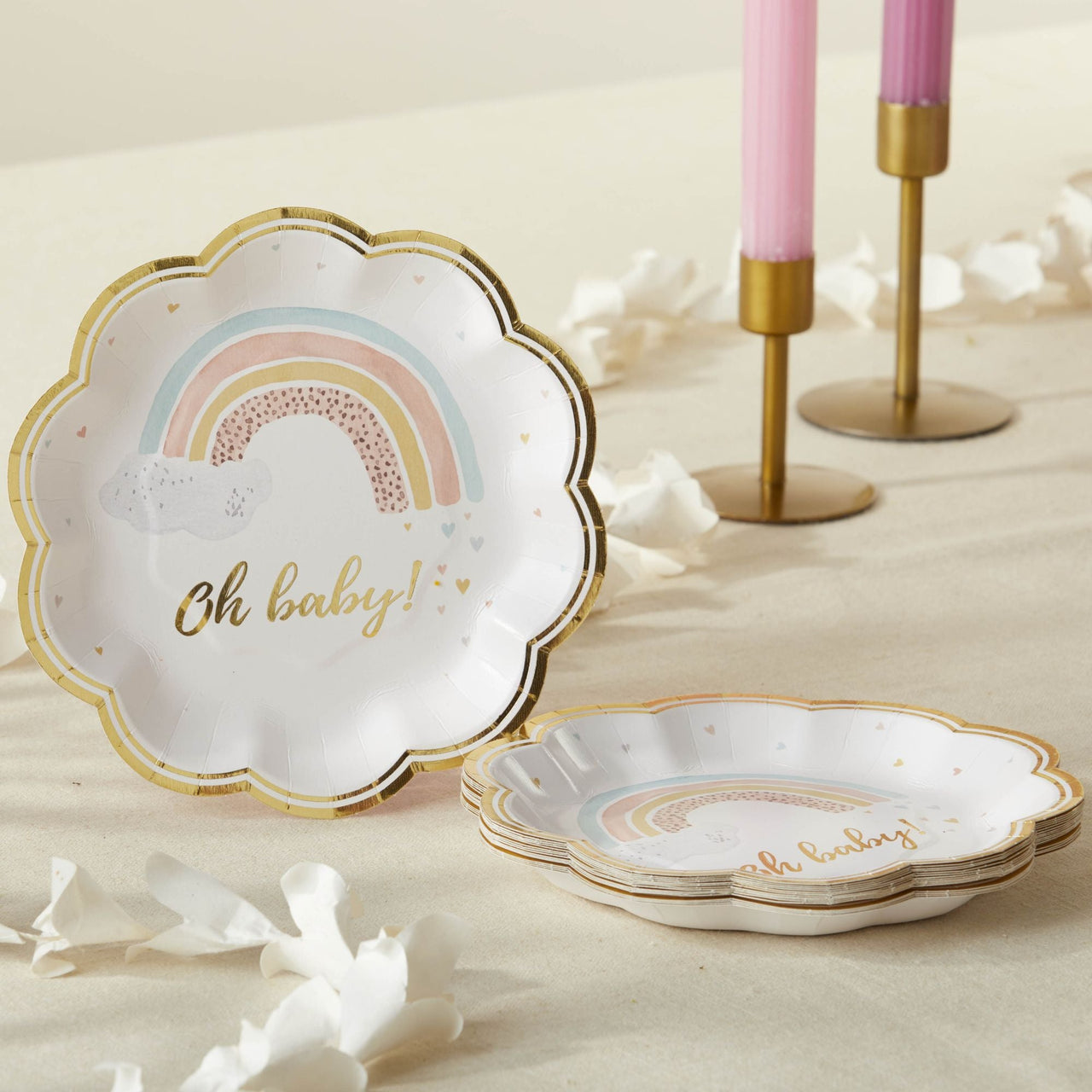 Boho Rainbow Baby 62 Piece Party Tableware Set (16 Guests) Alternate Image 5, Kate Aspen | Tableware