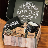 Thumbnail for Brew Crew Groomsman Gift Box Kit Alternate Image 7, Kate Aspen | Gift Set