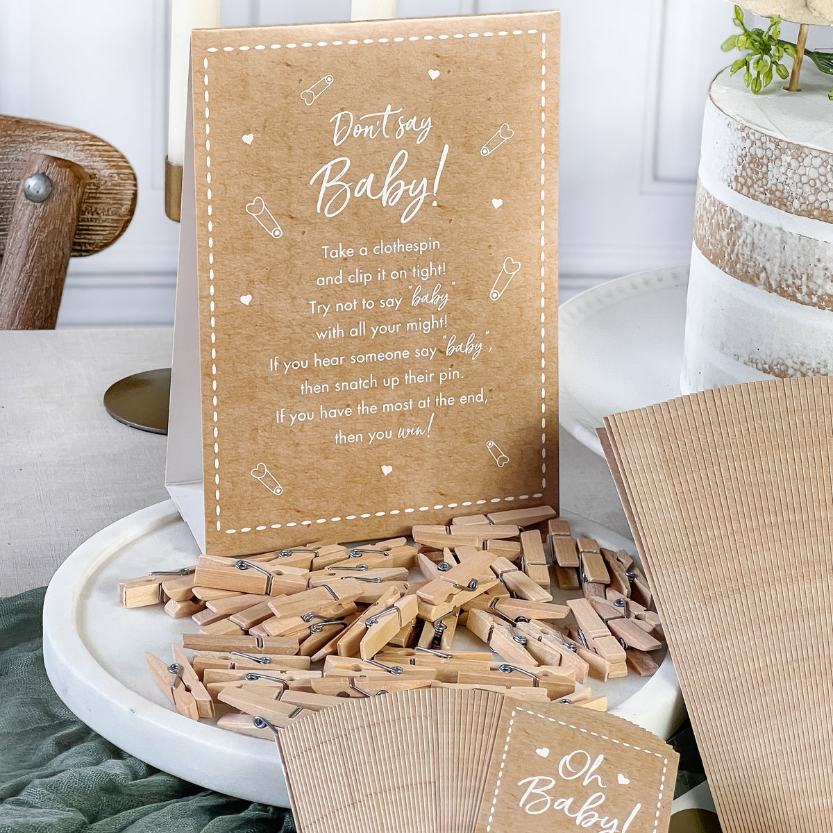 Saypacck 50 Pack Kraft Baby Shower Paper Bags Gift Bags With Handles Rustic Brown Kraft Goodie Bags Baby Shower Treat Bags With Tissue Paper, Tags And...