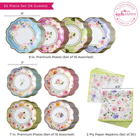 Thumbnail for Tea Time Party 62 Piece Party Tableware Set (16 Guests) Alternate Image 6, Kate Aspen | Party Kit