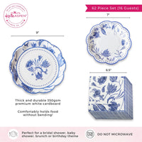 Thumbnail for Blue Willow 62 Piece Party Tableware Set (16 guests) Alternate Image 6 - Kate Aspen