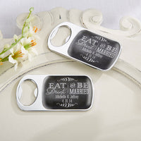 Thumbnail for Personalized Silver Bottle Opener - Eat, Drink & Be Married