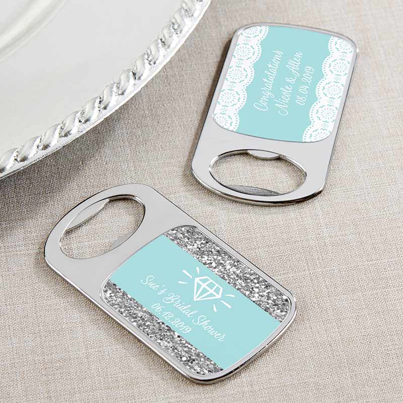 Personalized Silver Bottle Opener - Something Blue
