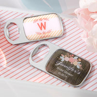 Thumbnail for Personalized Silver Bottle Opener - Rustic Bridal Shower