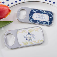 Thumbnail for Personalized Silver Bottle Opener - Nautical Wedding