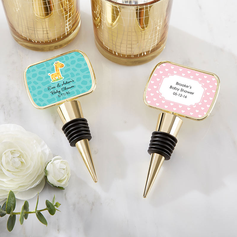 Personalized Gold Bottle Stopper - Baby Shower Main Image, Kate Aspen | Bottle Stoppers