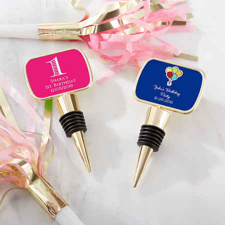 Personalized Gold Bottle Stopper - Birthday Main Image, Kate Aspen | Bottle Stoppers