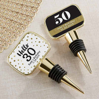 Thumbnail for Personalized Gold Bottle Stopper - Milestone Birthday