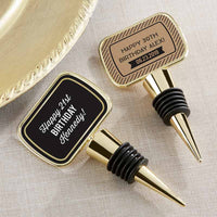 Thumbnail for Personalized Gold Bottle Stopper - Boozy Birthday