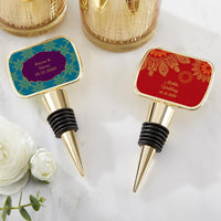Thumbnail for Personalized Gold Bottle Stopper - Indian Jewel