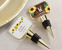 Thumbnail for Personalized Gold Bottle Stopper - Sunflower