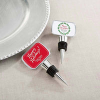 Thumbnail for Personalized Silver Bottle Stopper - Holiday