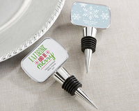 Thumbnail for Personalized Silver Bottle Stopper - Holiday