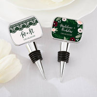Thumbnail for Personalized Silver Bottle Stopper - Romantic Garden