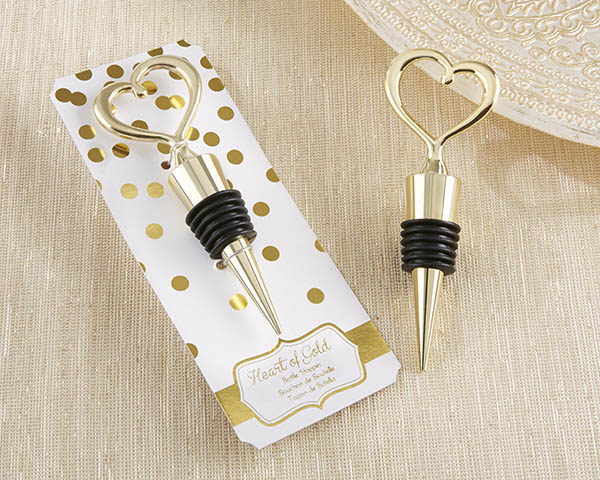 Heart of Gold Bottle Stopper