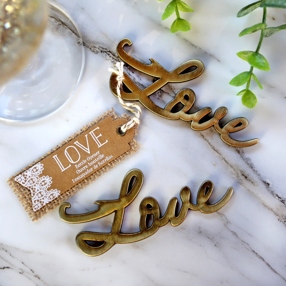 Love Antique Gold Bottle Opener Alternate Image 5, Kate Aspen | Bottle Openers