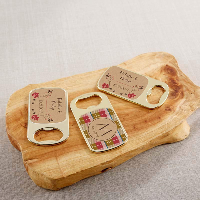 Personalized Gold Bottle Opener - Fall