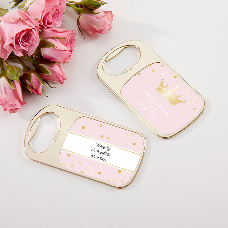 Personalized Gold Bottle Opener - Princess Party