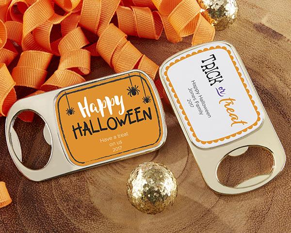 Personalized Gold Bottle Opener - Halloween
