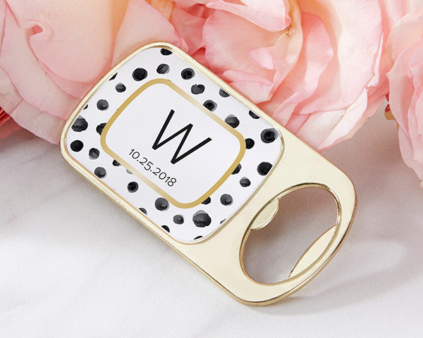 Personalized Gold Bottle Opener - Modern Classic