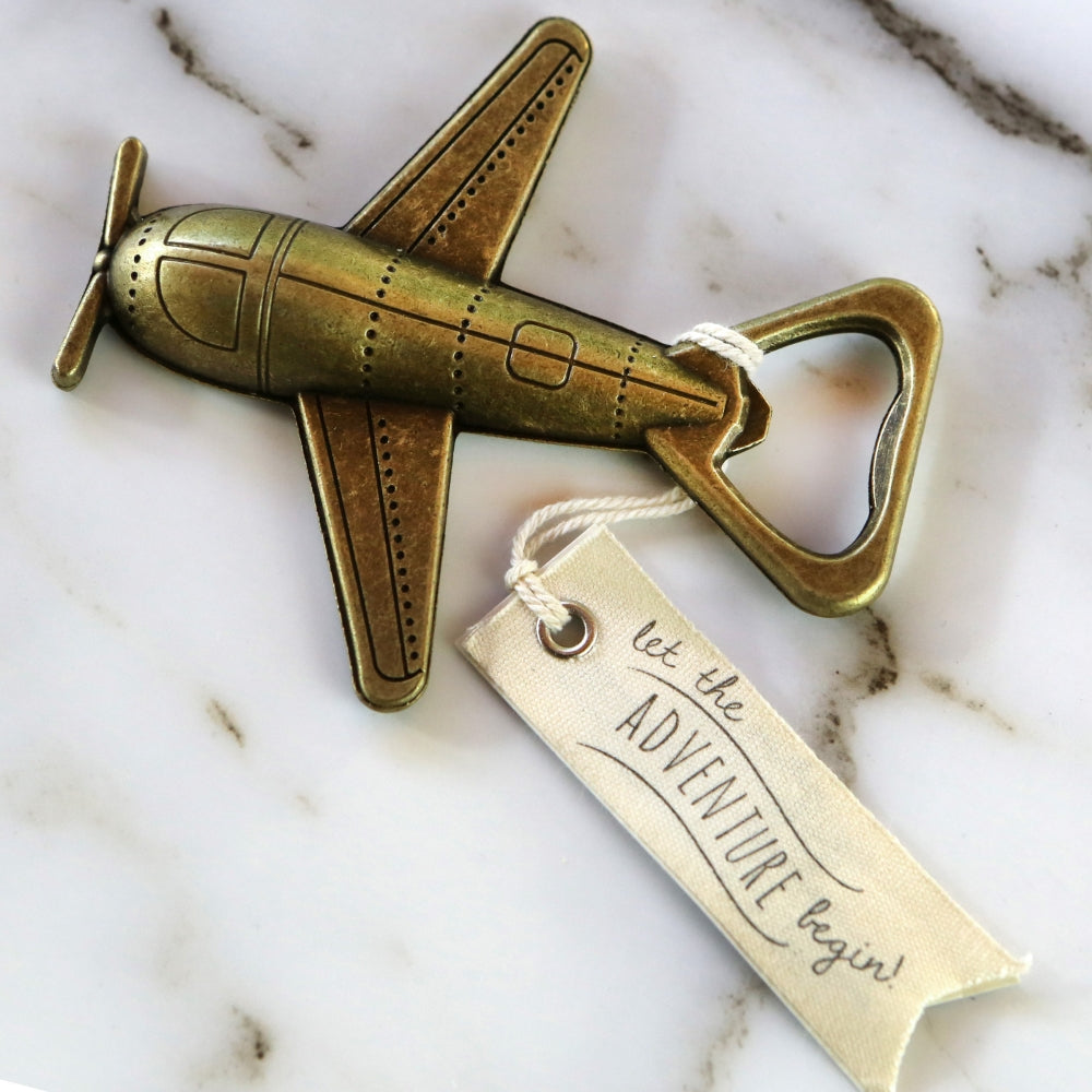 Let the Adventure Begin Airplane Bottle Opener Alternate Image 3, Kate Aspen | Bottle Openers