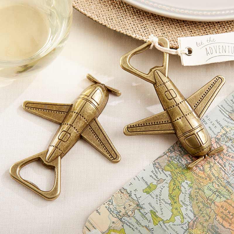 Let the Adventure Begin Airplane Bottle Opener Alternate Image 2, Kate Aspen | Bottle Openers