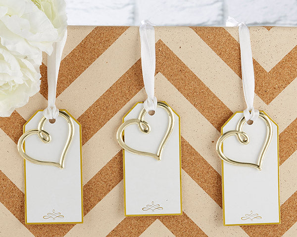 Gold Heart Escort Card (Set of 12)