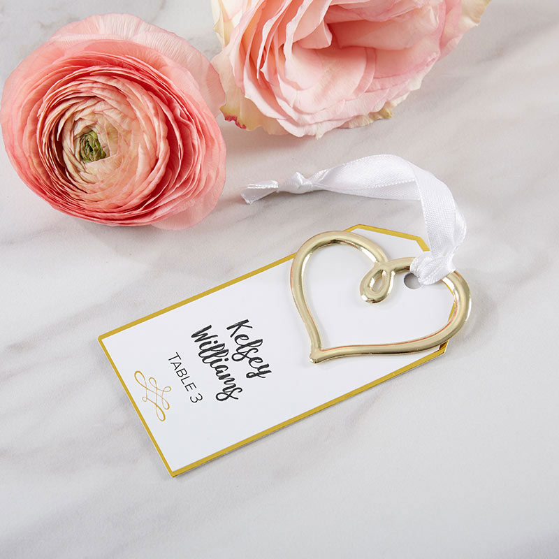 Gold Heart Escort Card (Set of 12)