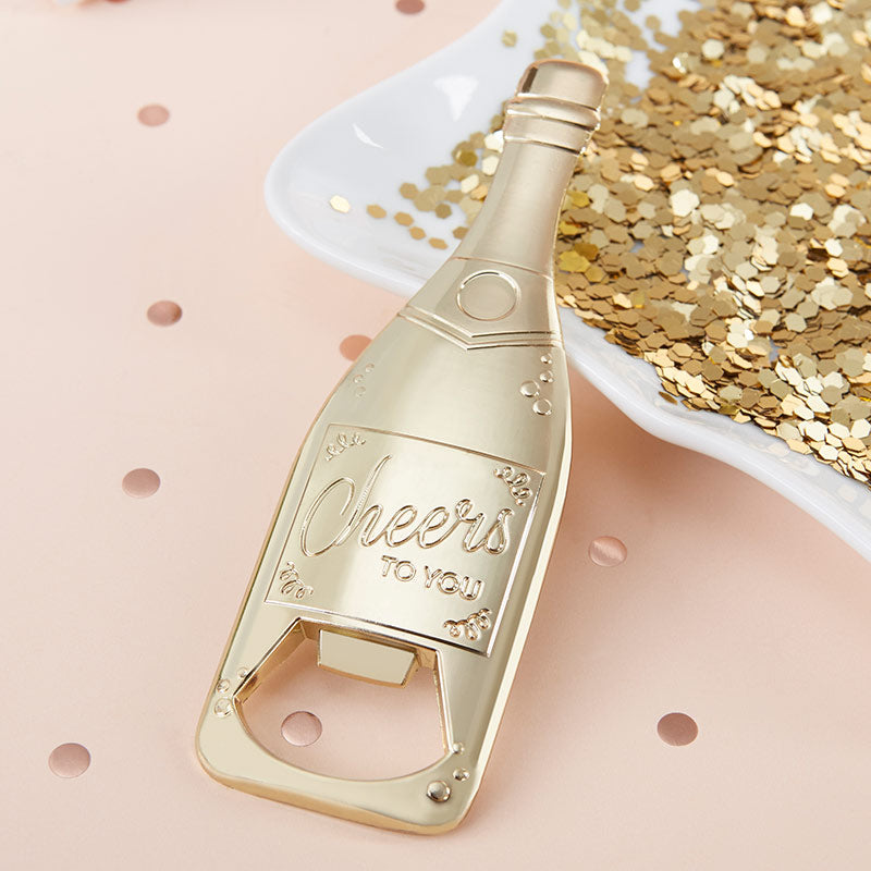 Gold Champagne Shaped Bottle Opener