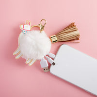 Pom Pom Llama Keychain 🦙