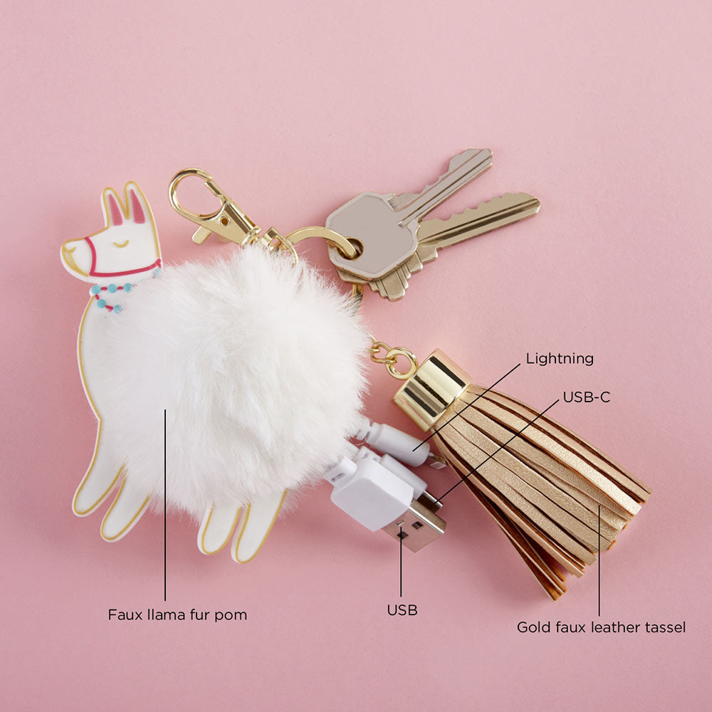 Cute Animal Fluffy Fuzzy Pom Pom Keychain