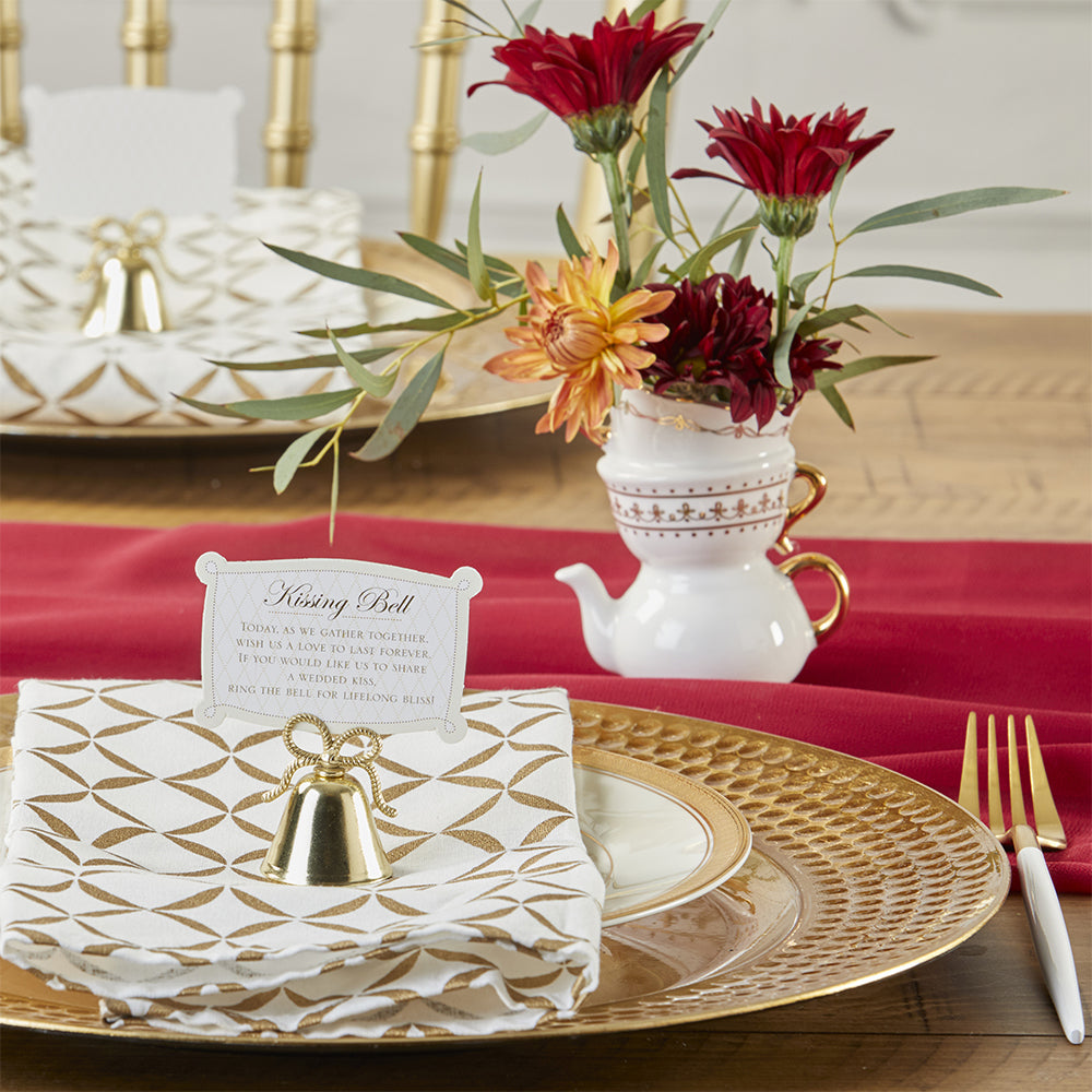 Gold Kissing Bells Place Card/Photo Holder (Set of 24) Alternate Image 7, Kate Aspen | Place Card Holders & Frames