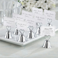 Thumbnail for Silver Kissing Bells Place Card/Photo Holder (Set of 24) Main Image, Kate Aspen | Place Card Holders & Frames