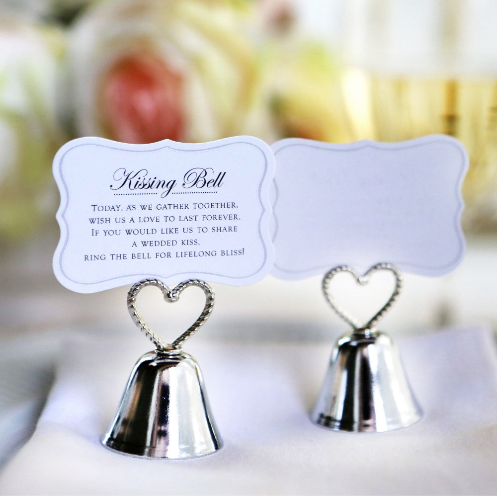 Silver Kissing Bells Place Card/Photo Holder (Set of 24) Alternate Image 4, Kate Aspen | Place Card Holders & Frames
