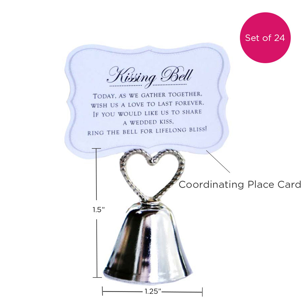 Silver Kissing Bells Place Card/Photo Holder (Set of 24) Alternate Image 5, Kate Aspen | Place Card Holders & Frames