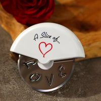 Thumbnail for A Slice of Love Stainless-Steel Pizza Cutter in Miniature Pizza Box Alternate Image 4, Kate Aspen | Kitchen & Barware