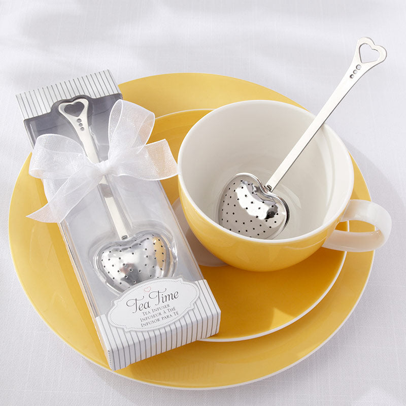 Tea Time Heart Tea Infuser in Elegant White Gift Box