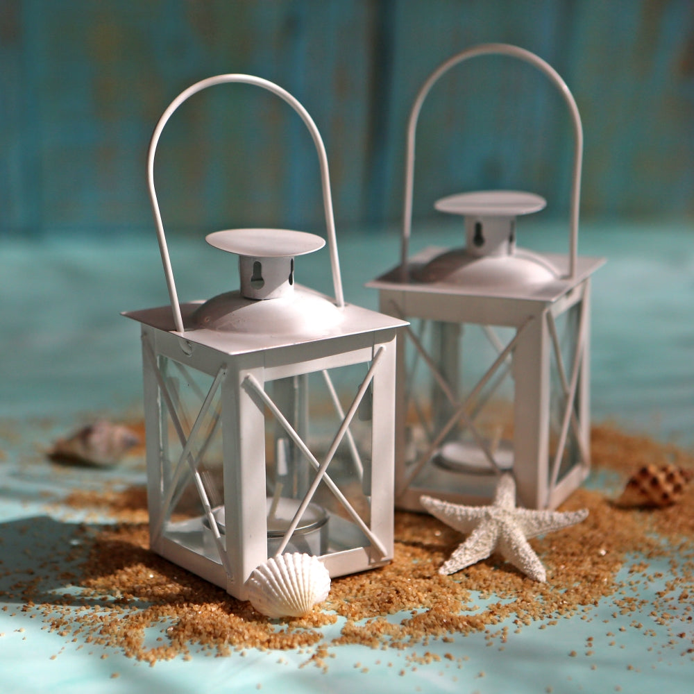 Luminous White Mini-Lantern Tea Light Holder