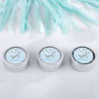 Thumbnail for Personalized Silver Round Candy Tin - It's a Boy! (Set of 12)