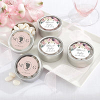 Thumbnail for Personalized Silver Round Candy Tin - English Garden (Set of 12)