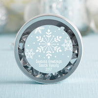 Thumbnail for Personalized Silver Round Candy Tin - Holiday (Set of 12)