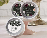 Thumbnail for Personalized Silver Round Candy Tin - Romantic Garden (Set of 12)