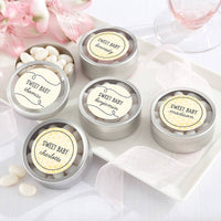 Thumbnail for Personalized Silver Round Candy Tin - Sweet as can Bee (Set of 12)