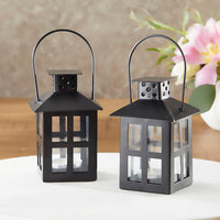 Thumbnail for Luminous Black Mini-Lantern Tea Light Holder Alternate Image 2, Kate Aspen | Candles & Votives