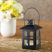 Thumbnail for Luminous Black Mini-Lantern Tea Light Holder Alternate Image 3, Kate Aspen | Candles & Votives