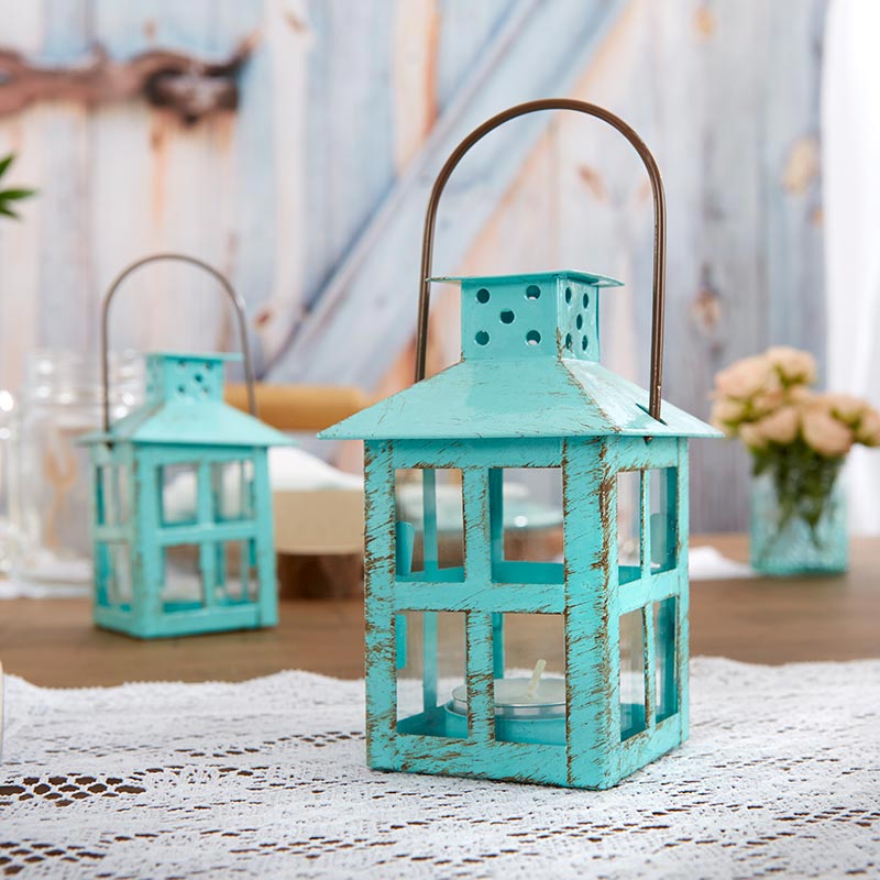 Kate Aspen Vintage Blue Lantern