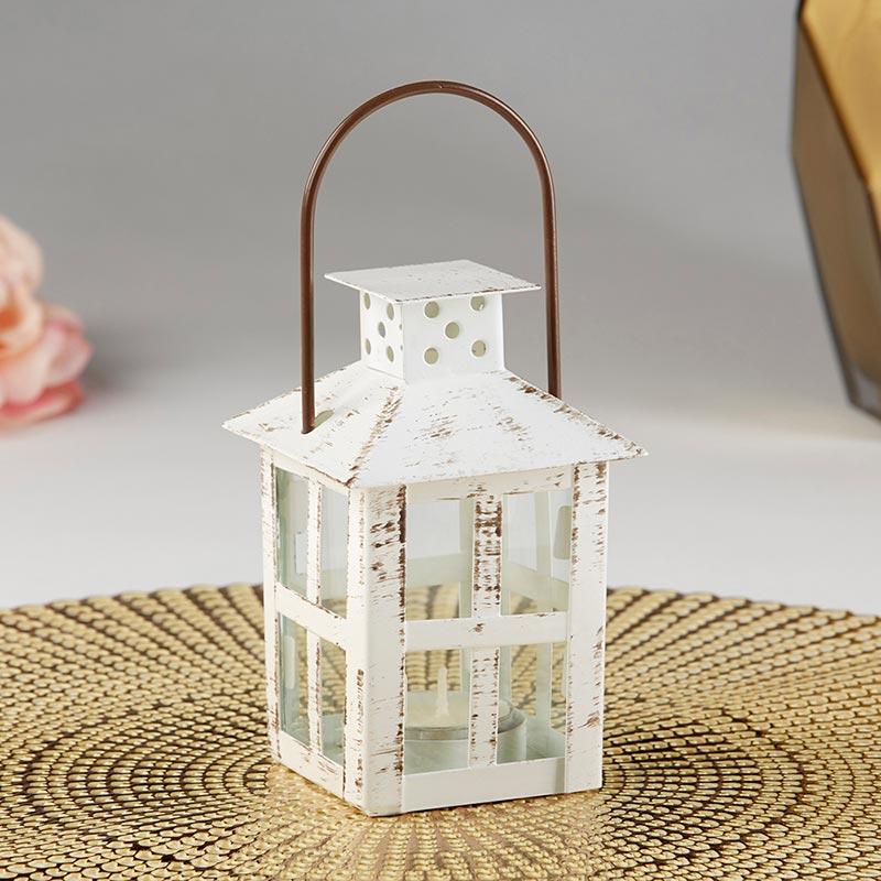 Vintage White Distressed Lantern - Small Alternate Image 4, Kate Aspen | Lanterns