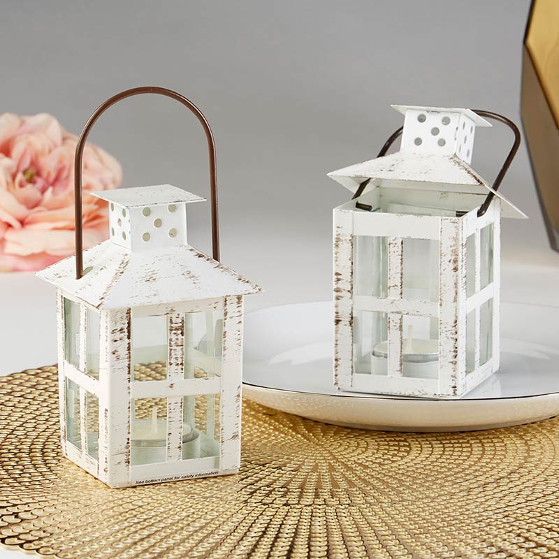 Vintage White Distressed Lantern - Small Alternate Image 6, Kate Aspen | Lanterns