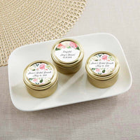 Thumbnail for Personalized Gold Round Candy Tin - Baby Brunch (Set of 12)